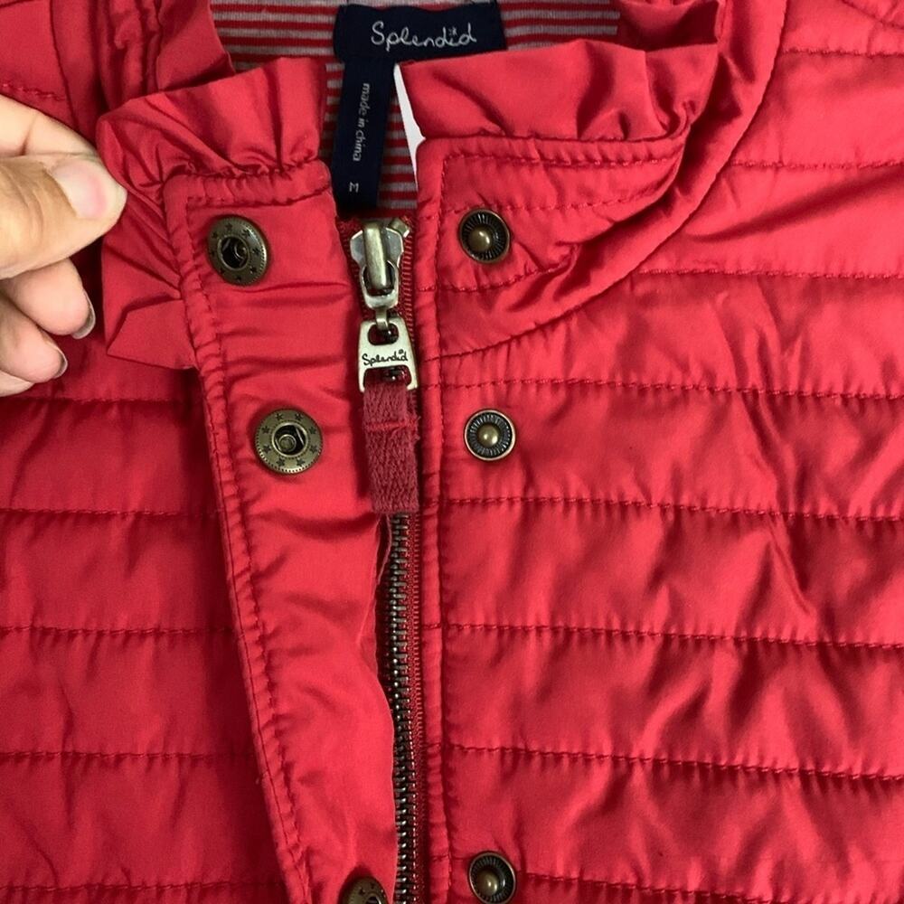 Splendid Quilted Lightweight Puffer Jacket Ruffle… - image 6